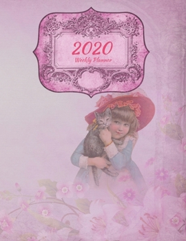 2020 Weekly Planner: Cat Pink Cover | Agenda With Dot Grid Pages | 12 Months Calendar