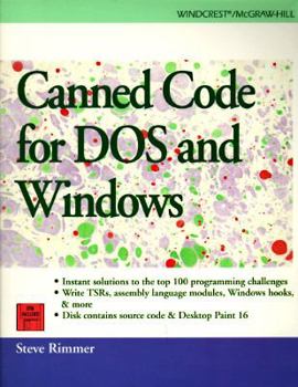 Paperback Canned Code for DOS and Windows Book