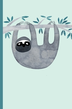 Notes: A Blank Squared Paper Journal with Watercolor Sloth Cover Art