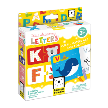 Banana Panda - Kids Academy Letters - Includes 2 Activity Books with Stickers and 27 2-Piece Educational Puzzles for Kids Ages 3 Years +