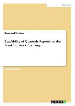 Paperback Readability of Quarterly Reports on the Frankfurt Stock Exchange Book