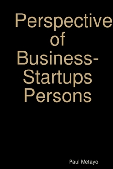 Paperback Perspective of Business-Startups Persons Book