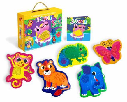 Board book In the Jungle - Children's Touch and Feel Book and Puzzle Set Book