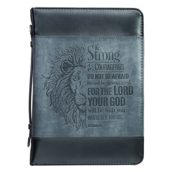 Misc. Bible Cover Faux Leather Be Strong Joshua 1:9 Extra Large Book