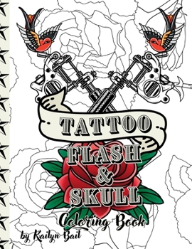Paperback Tattoo Flash and Skull Coloring Book