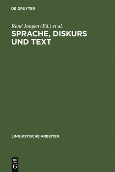 Hardcover Sprache, Diskurs und Text [German] Book