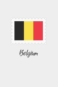 Paperback Belgium flag minimalist notebook: Country national flag travel journal notebook Book