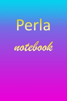 Paperback Perla: Blank Notebook - Wide Ruled Lined Paper Notepad - Writing Pad Practice Journal - Custom Personalized First Name Initia Book
