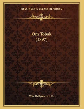 Paperback Om Tobak (1897) [Swedish] Book
