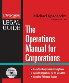 Paperback The Operations Manual for Corporations [With CDROM] Book