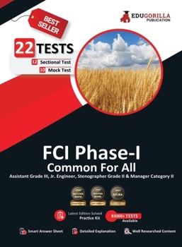 Paperback FCI Phase 1 Exam 2023: Non-Executive and Manager Category II (English Edition) - 10 Mock Tests and 12 Sectional Tests (1500 Solved Questions) Book