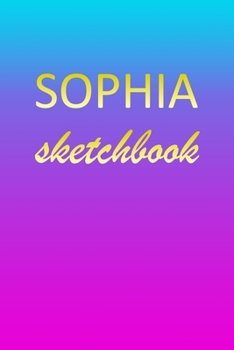 Sophia: Sketchbook | Blank Imaginative Sketch Book Paper | Pink Blue Gold Custom Letter S Personalized Cover | Teach & Practice Drawing for ... Doodle Pad | Create, Imagine & Learn to Draw