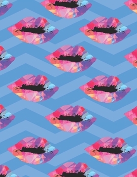 XOXO: Notebook Journal. Hugs & Kisses, Multi Kissing Lips Pattern. College Rules Notepad