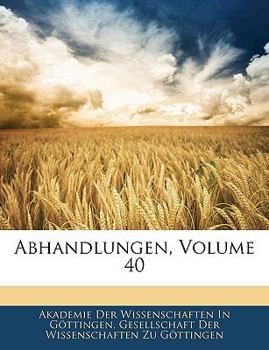 Paperback Abhandlungen, Volume 40 [German] Book