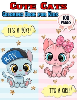 Paperback Cute Cats Coloring Book for Kids: Beautiful Coloring Pages for Girls or Boys Book