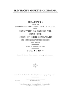 Paperback Electricity markets: California Book