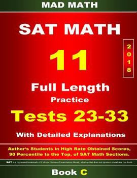 Paperback 2018 New SAT Math Tests 23-33 Book C Book