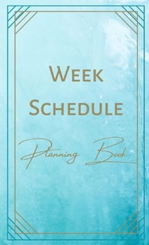 Week Schedule Planning Book - Goals, Appointments - Color Interior - Pastel Pink Orange