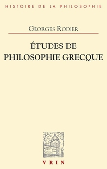 Paperback Etudes de Philosophie Grecque [French] Book