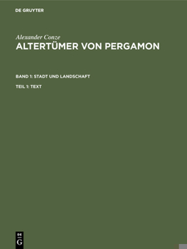 Hardcover Altertümer Von Pergamon Bd1 Stadt Und Landschaften [German] Book