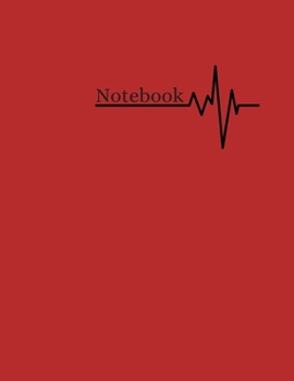 Notebook: Plain Red simple design: Lined 120 Pages - 8.5x11 inches
