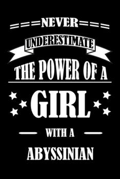 Paperback Never Underestimate The Power of a Girl With a ABYSSINIAN: A Journal to organize your life and working on your goals: Passeword tracker, Gratitude jou Book