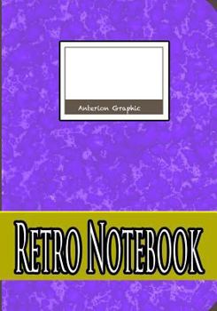 Paperback Retro Notebook Purple, 7 X 10 Inch 100 Sheets: Old School Style Notebook, Book