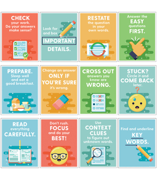Wall Chart Mini Posters: Test-Taking Strategies Book