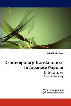 Paperback Contemporary Translationese in Japanese Popular Literature Book