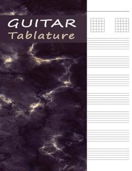 Paperback Guitar Tab Manuscript Book: Tablature Paper for Guitar Music & Songs - Purple Marble Book