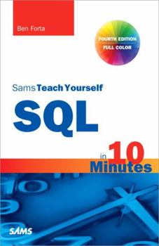 Paperback SQL in 10 Minutes, Sams Teach Yourself Book