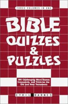 Hardcover Bible Quizzes and Puzzles Book