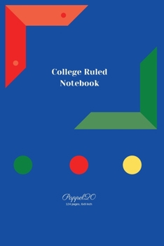 Paperback College Ruled Notebook Blue Cover 124 pages 6x9 Inches Book