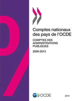Paperback Comptes nationaux des pays de l'OCDE, Comptes des administrations publiques 2014 [French] Book