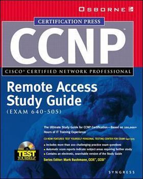 Hardcover CCNP Cisco Configuring, Monitoring, & Trouble- Shooting Dial-Up Services Study Guide (Exam 640- 405) [With *] Book