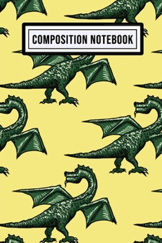 Paperback Dragon Unruled Composition Notebook: Dragon Blank Unruled Composition Notebook - 110 Pages - Pocket Size 6x9 Book