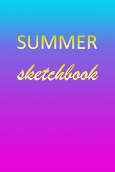 Summer: Sketchbook | Blank Imaginative Sketch Book Paper | Pink Blue Gold Custom Letter S Personalized Cover | Teach & Practice Drawing for ... Doodle Pad | Create, Imagine & Learn to Draw