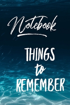 Paperback Notebook things to Remember Book