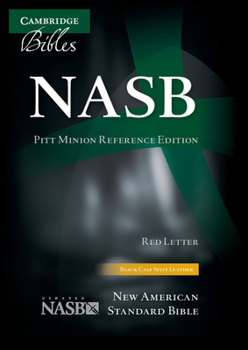 Hardcover NASB Pitt Minion Reference Bible, Black Calfsplit Leather, Red Letter Text Book