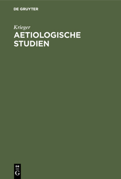 Hardcover Aetiologische Studien [German] Book