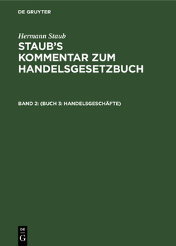 Hardcover (Buch 3: Handelsgeschäfte) [German] Book