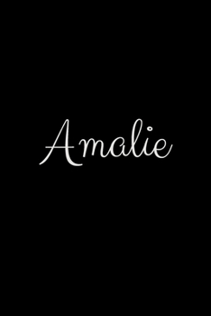 Amalie: notebook with the name on the cover, elegant, discreet, official notebook for notes