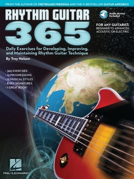 Paperback Rhythm Guitar 365 Book/Online Audio Book