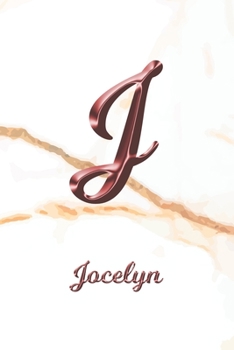 Paperback Jocelyn: Sketchbook - Blank Imaginative Sketch Book Paper - Letter J Rose Gold White Marble Pink Effect Cover - Teach & Practic Book