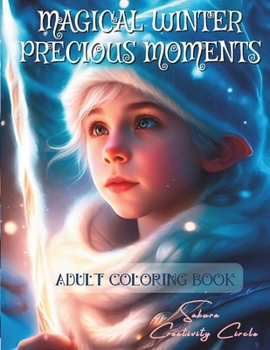 Paperback Magical Winter: Precious Moments Adult Coloring Book: Grayscale Winter Fantasy: Santa, Elves, Gnomes, and Fairies - Mindfulness and St Book