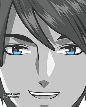 Paperback Manga Anime Sketch Book [8x10][140pages]: Artist Sketchbook for Sketching, Drawing and Creative Doodling with manga anime cover, boy with light blue e Book