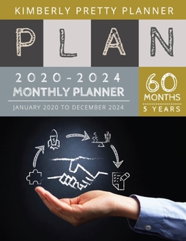 Paperback 2020-2024 5 Year Monthly Planner: monthly planner 5 year - 60 Months Calendar Large size 8.5 x 11 2020-2024 planner, organizer and internet logbook Book