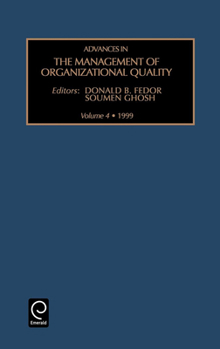 Hardcover Advances in the Management of Organizational Quality Book