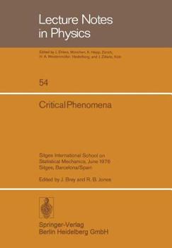 Paperback Critical Phenomena: Sitges International School on Statistical Mechanics, June 1976 Sitges, Barcelona/Spain Book