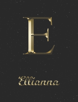 Paperback Ellianna: 1 Year Daily Planner (12 Months) - Yellow Gold Effect Letter E Initial First Name - 2020 - 2021 - 365 Pages for Planni Book